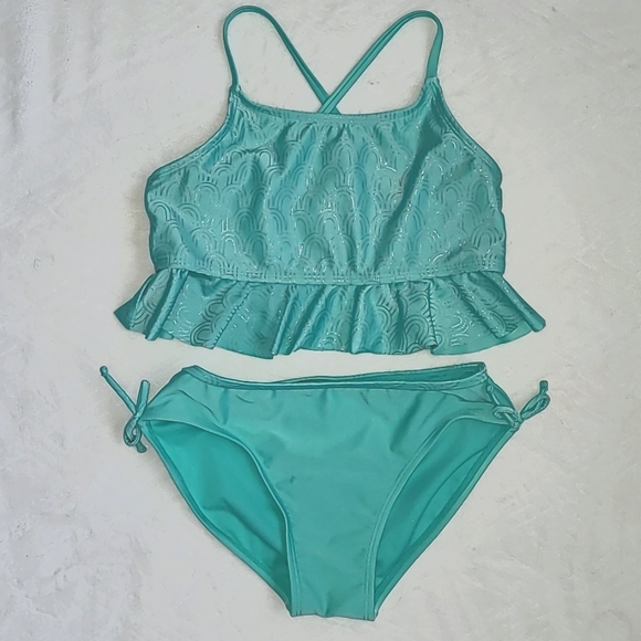 Cat & Jack Other - Cat&Jack Girls teal swimsuit sz10/12